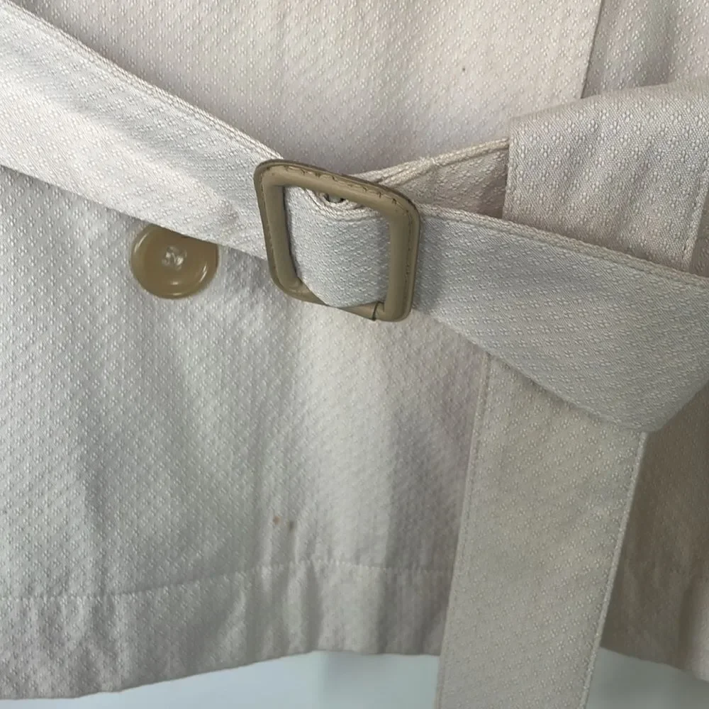 Mario Matteo Short Textured Trench Style Jacket - Picture 3 of 9